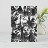 Creepy-maskers Kaart (Staand voorkant)