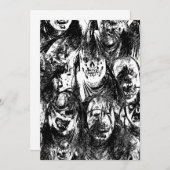 Creepy-maskers Kaart (Voorkant / Achterkant)