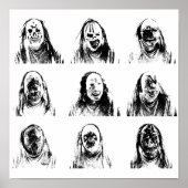 Creepy-maskers Poster (Voorkant)