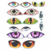 Creepy Mensen Dier Creature Ogen Sticker (Voorkant)