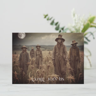 Creepy Mensen Halloween Party Uitnodiging