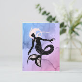 Creepy Mermaid Dark Fantasy Monster Gothic Briefkaart (Staand voorkant)