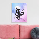 Creepy Mermaid Dark Fantasy Monster Gothic Canvas Afdruk (Insitu (Woonkamer))