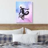 Creepy Mermaid Dark Fantasy Monster Gothic Canvas Afdruk (Insitu (Slaapkamer))