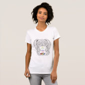 Creepy Monochrome Bunny – Grunge Graphic with Text T-shirt (Voorkant volledig)