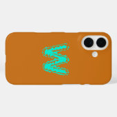 Creepy Monogram Giftig Groen op Sinaasappel Case-Mate iPhone Case (Achterkant (horizontaal))