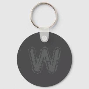 Creepy Monogram grijs op grijs Sleutelhanger