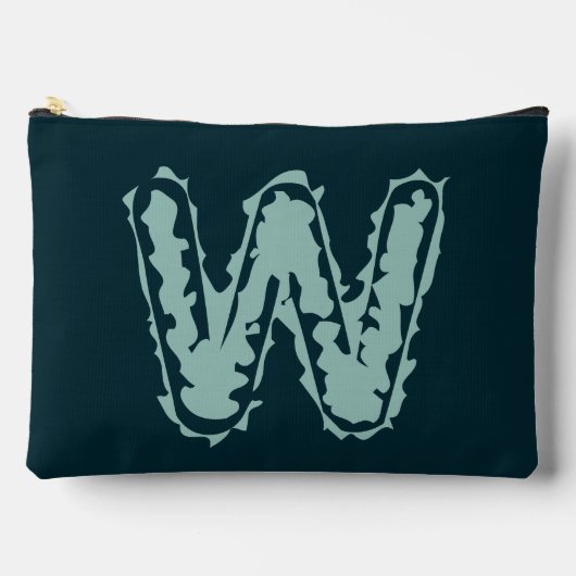 Creepy Monogram Mint Groen op Deep Blue Etui (Voorkant)