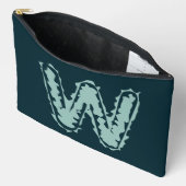 Creepy Monogram Mint Groen op Deep Blue Etui (Open)