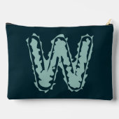 Creepy Monogram Mint Groen op Deep Blue Etui (Achterkant)