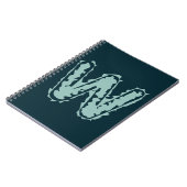 Creepy Monogram Mint Groen op Deep Blue Notitieboek (Linkerzijde)