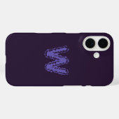Creepy Monogram Paarse op Paarse Case-Mate iPhone Case (Achterkant (horizontaal))