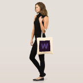 Creepy Monogram Paarse op Paarse Tote Bag (Voorkant (model))