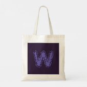 Creepy Monogram Paarse op Paarse Tote Bag (Achterkant)