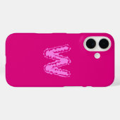 Creepy Monogram Pink op Pink Case-Mate iPhone Case (Achterkant (horizontaal))