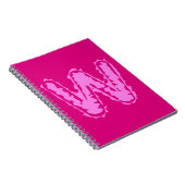 Creepy Monogram Pink op Pink Notitieboek (Rechterzijde)