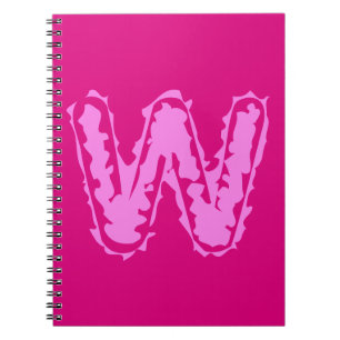 Creepy Monogram Pink op Pink Notitieboek