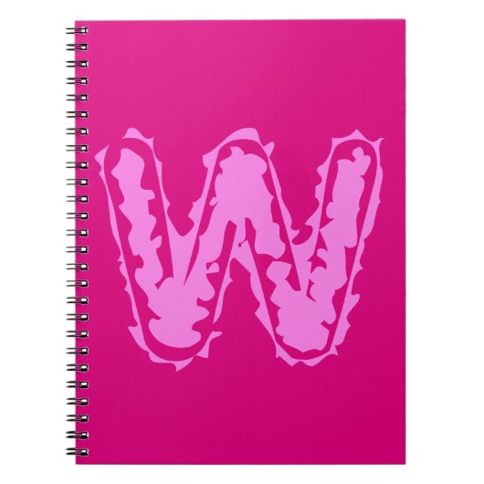 Creepy Monogram Pink op Pink Notitieboek (Voorkant)
