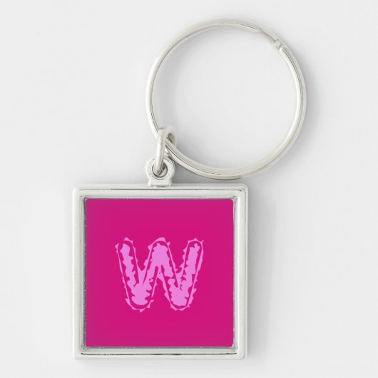 Creepy Monogram Pink op Pink Sleutelhanger (Voorkant)