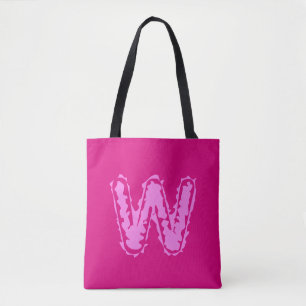 Creepy Monogram Pink op Pink Tote Bag