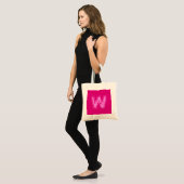 Creepy Monogram Pink op Pink Tote Bag (Voorkant (model))