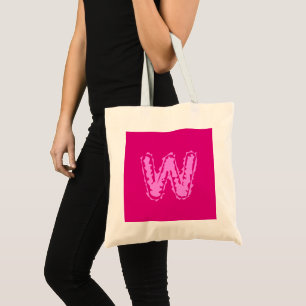 Creepy Monogram Pink op Pink Tote Bag