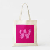 Creepy Monogram Pink op Pink Tote Bag (Achterkant)