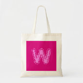Creepy Monogram Pink op Pink Tote Bag (Voorkant)