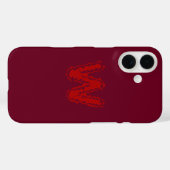 Creepy Monogram rood op rood Case-Mate iPhone Case (Achterkant (horizontaal))