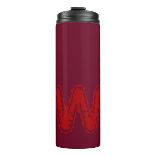 Creepy Monogram rood op rood Thermosbeker