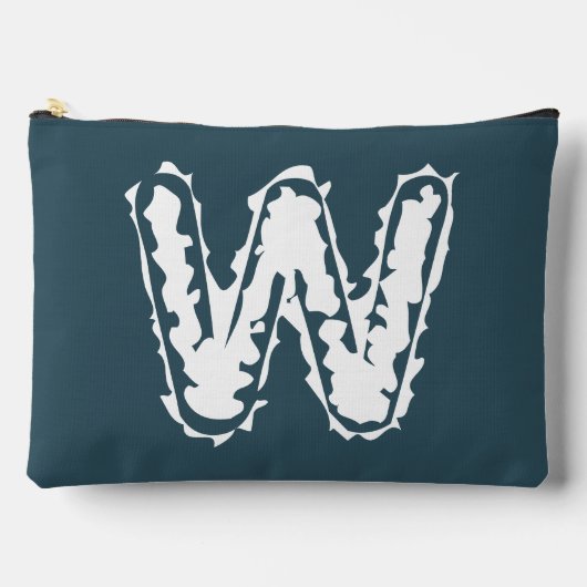 Creepy Monogram Wit op Blauw Etui (Voorkant)