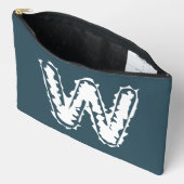 Creepy Monogram Wit op Blauw Etui (Open)