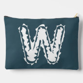 Creepy Monogram Wit op Blauw Etui (Achterkant)