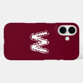 Creepy Monogram Wit op Rood Case-Mate iPhone Case (Achterkant (horizontaal))