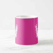 Creepy Monogram Wit op Roze Koffiemok (Center)