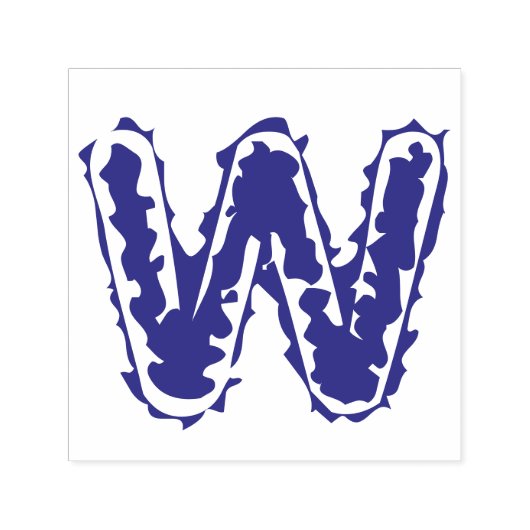 Creepy monogram zelfinktende stempel (Design)
