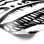 Creepy Monster Black en White Close Up Drawing Foto Afdruk (Hoek)