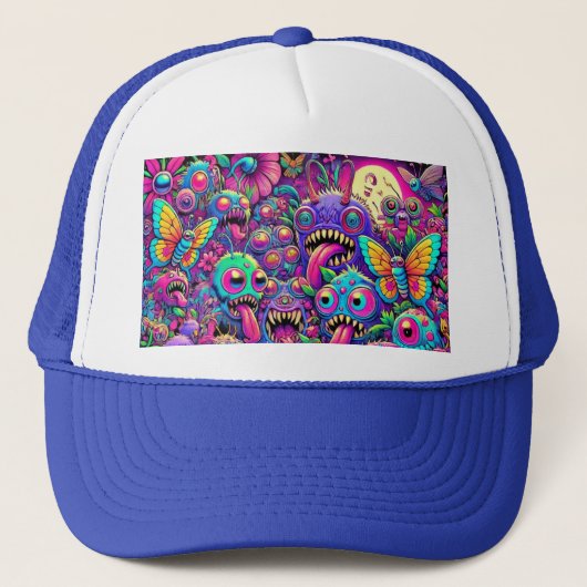 Creepy Monster Bugs Trucker Pet (Voorkant)