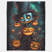 Creepy Monster Halloween Fleece Deken (Voorkant)