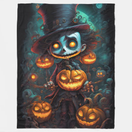 Creepy Monster Halloween Fleece Deken