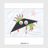 Creepy Monster Halloween Sticker (Vel)