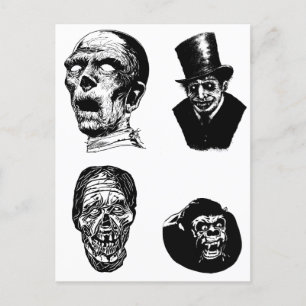 Creepy Monsters creëren horror Art Briefkaart