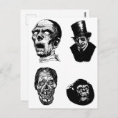 Creepy Monsters creëren horror Art Briefkaart (Voorkant / Achterkant)