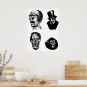 Creepy Monsters maken horrorillustraties Poster (Keuken)