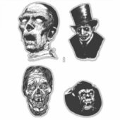Creepy Monsters maken horrorillustraties Sticker (Voorkant)