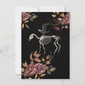 Creepy Moody Halloween Koe & Crow Kaart (Achterkant)