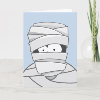 Creepy Mummy Kinder Halloween Wenskaart Kaart