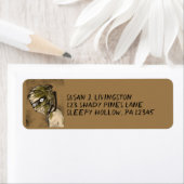 Creepy Mummy Monster Return-adres Etiket (Insitu)