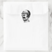 Creepy Mummy Zombie Monster horror Illustratie Ronde Sticker (Tas)