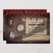 Creepy Murder Mystery Halloween Party Kaart (Voorkant / Achterkant)